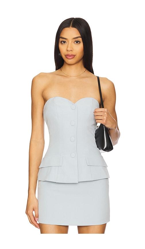 all the ways anslie strapless top in light grey. - size m (also in xs, s)