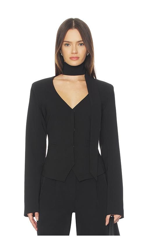all the ways ariyah scarf blazer in black. - size m (also in xxs, xs, xl)