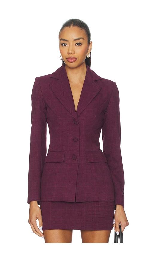 all the ways aurelia blazer in wine. - size l (also in xs, xxs, s, m, xl)