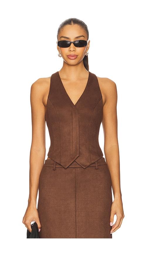all the ways bailey faux suede vest in brown. - size m (also in xs, xxs, s)