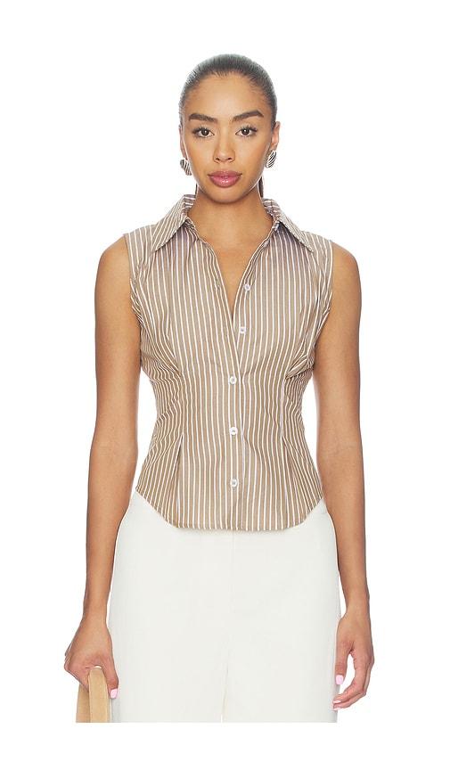 all the ways bessie top in taupe. - size m (also in xs)