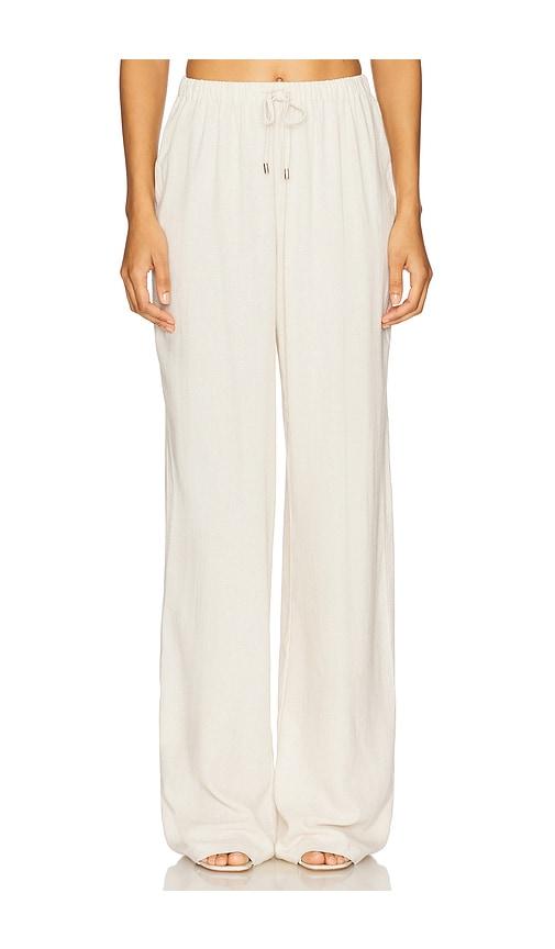 all the ways beth drawstring pant in neutral. - size l (also in xs, m, xl)