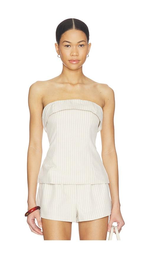 all the ways braylon strapless top in beige. - size l (also in xs, s, m, xl)