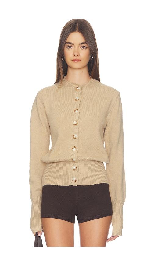 all the ways brittany button up sweater in beige. - size l (also in xs, s, m)