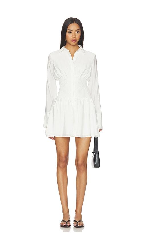all the ways clementine button up mini dress in white. - size m (also in xxs, xs, s)