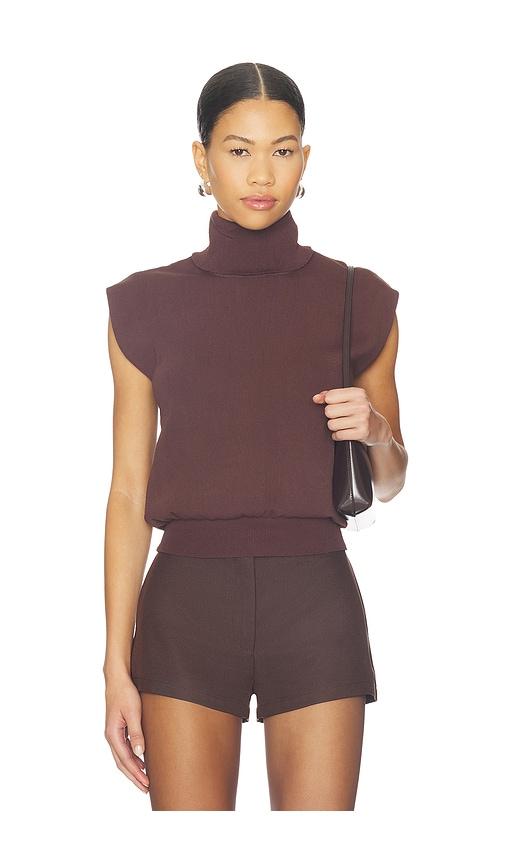 all the ways elisha turtleneck top in brown. - size l (also in xs, s, m)