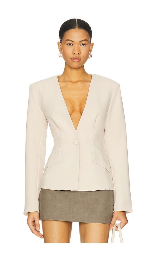 all the ways elizabeth deep v blazer in nude. - size s (also in xl, xs, xxs)
