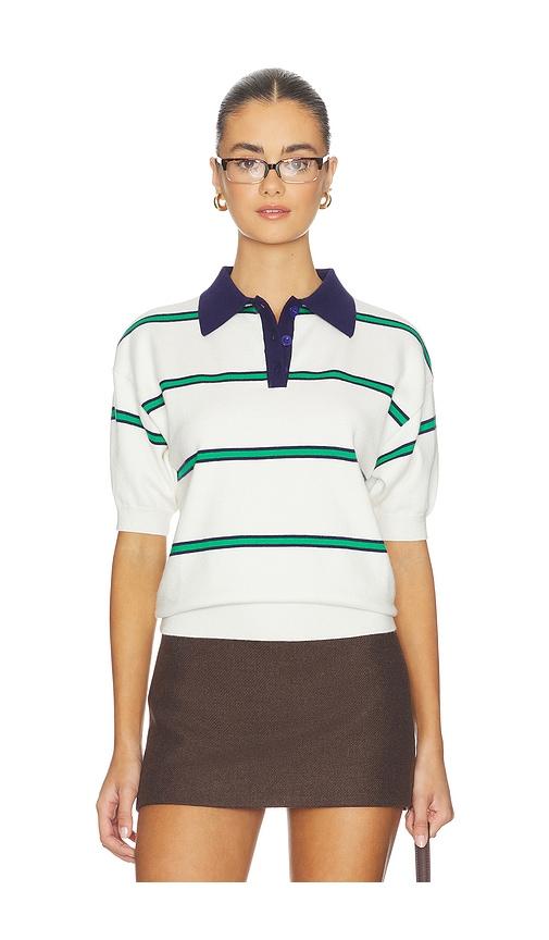 all the ways francesca polo top in white,green. - size m (also in xs, s)