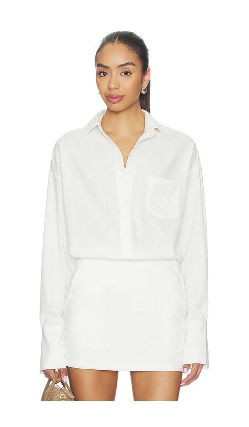 all the ways greta button up top in white. - size m (also in xs)