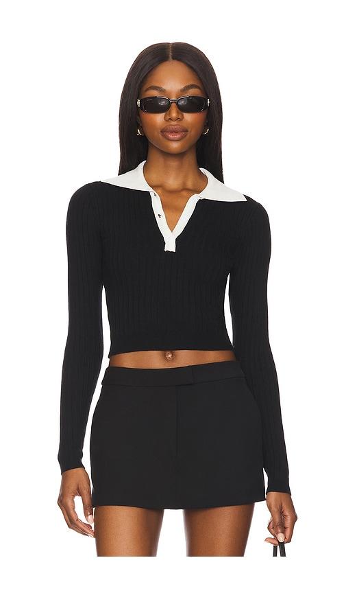 all the ways helena polo sweater in black. - size l (also in xs)