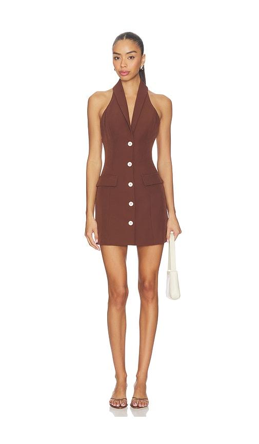 all the ways indiana mini dress in brown. - size m (also in xs, s)