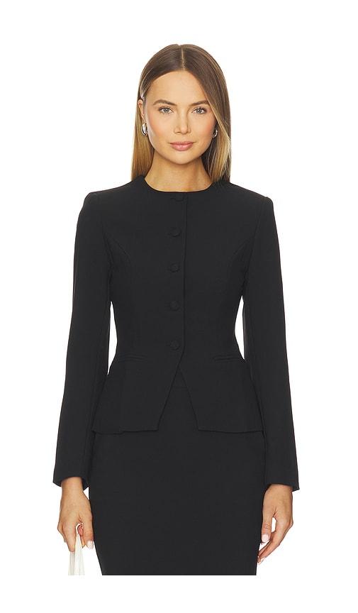 all the ways jane collarless blazer in black. - size l (also in xs, xxs, s, m, xl)