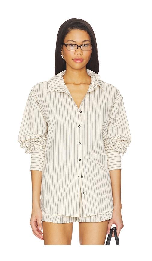 all the ways kadence button up top in cream. - size xl (also in xs, xxs)