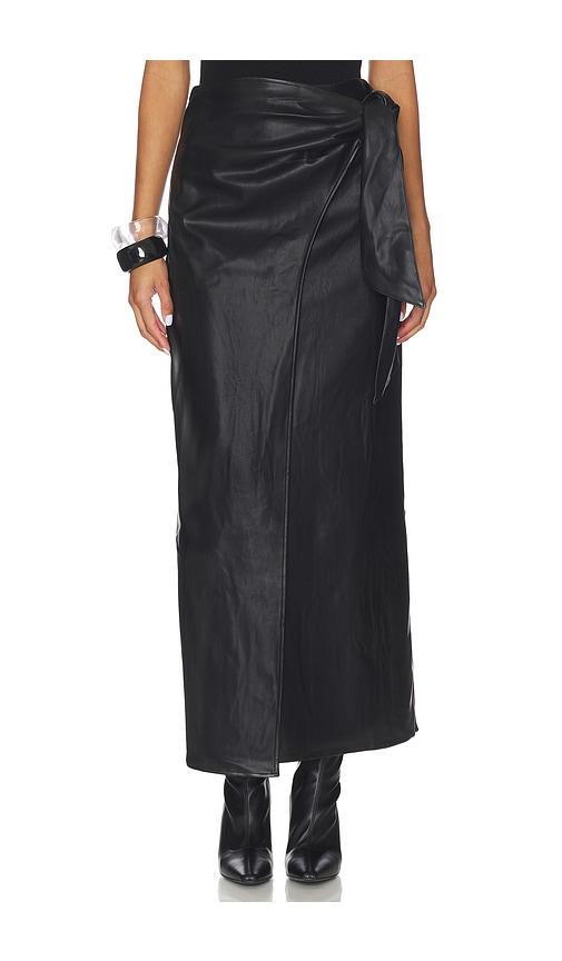 all the ways kassidy faux leather skirt in black. - size s (also in xxs, xs)
