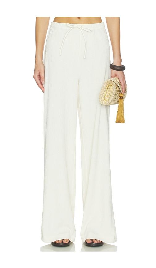 all the ways kiana drawstring pant in cream. - size l (also in xs, s, m, xl)