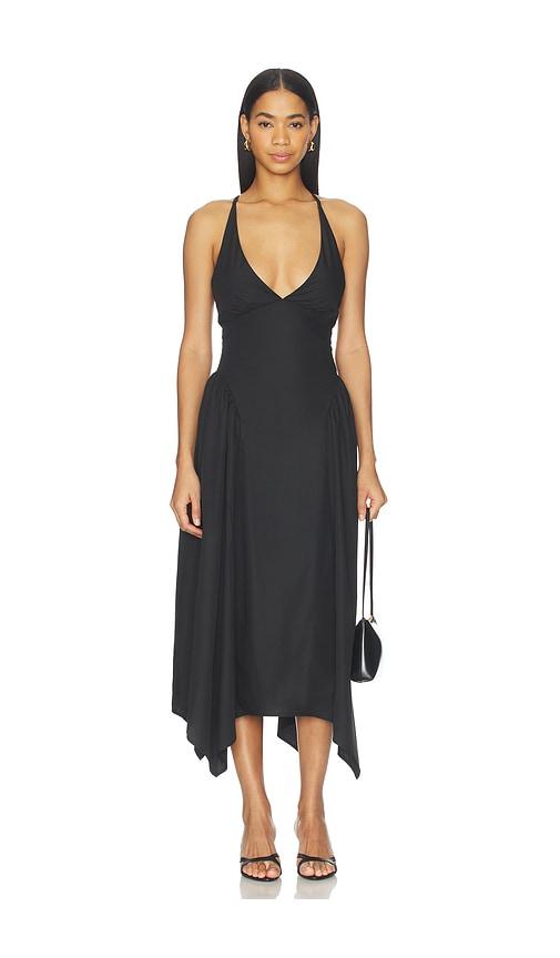 all the ways laren midi dress in black. - size s (also in xxs)
