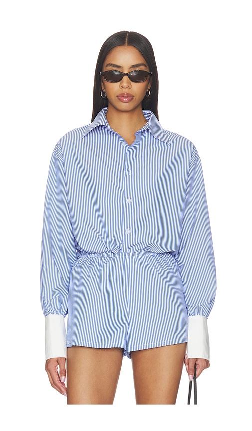 all the ways lucinda button down top in blue. - size l (also in xs, xxs, s, m, xl)