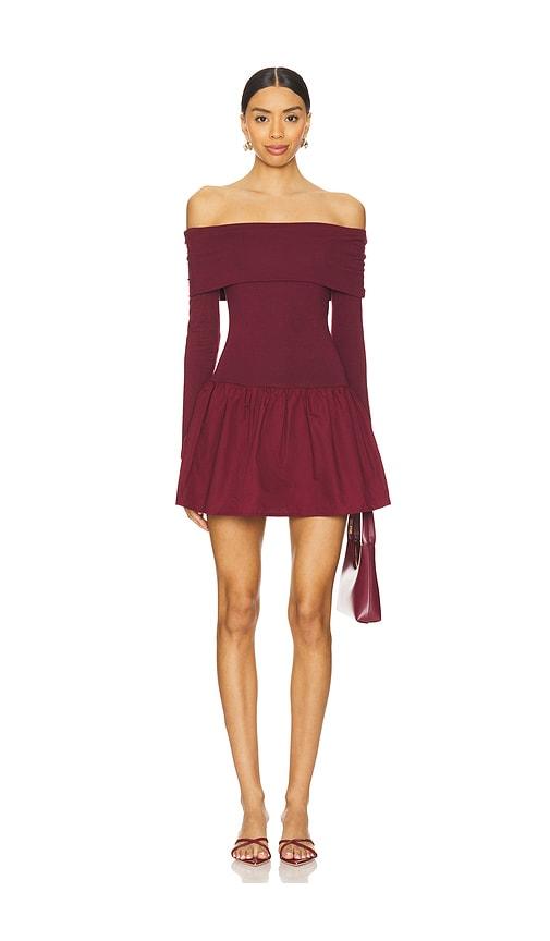 all the ways madley mini dress in burgundy. - size l (also in xs, s, m)
