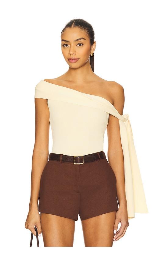 all the ways mariah asymmetrical top in lemon. - size l (also in s, xs)