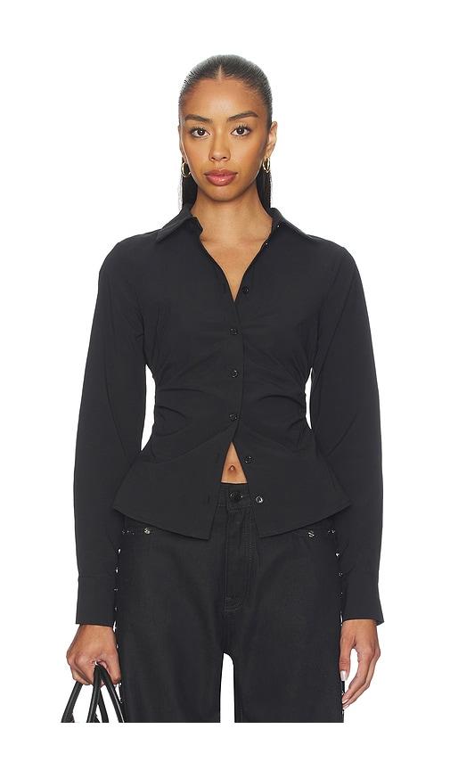 all the ways millie button up top in black. - size l (also in xxs, xs, s, m)