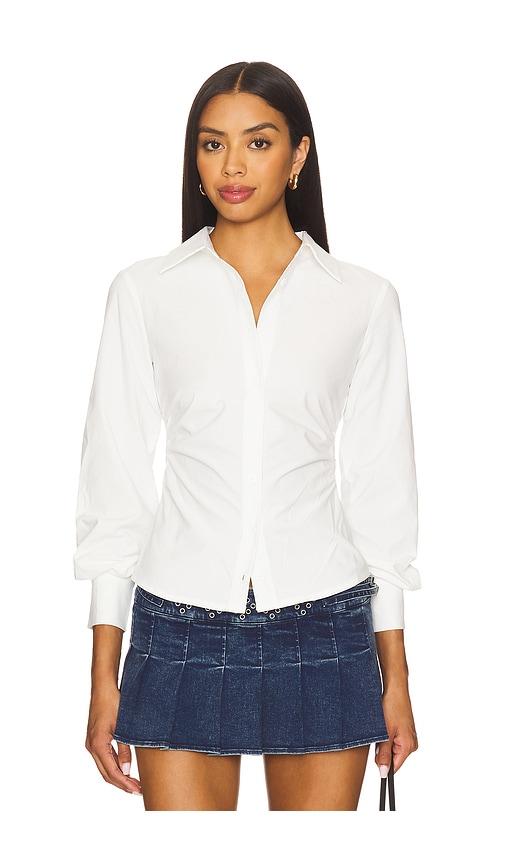 all the ways millie button up top in white. - size l (also in xxs, xs, s, m)