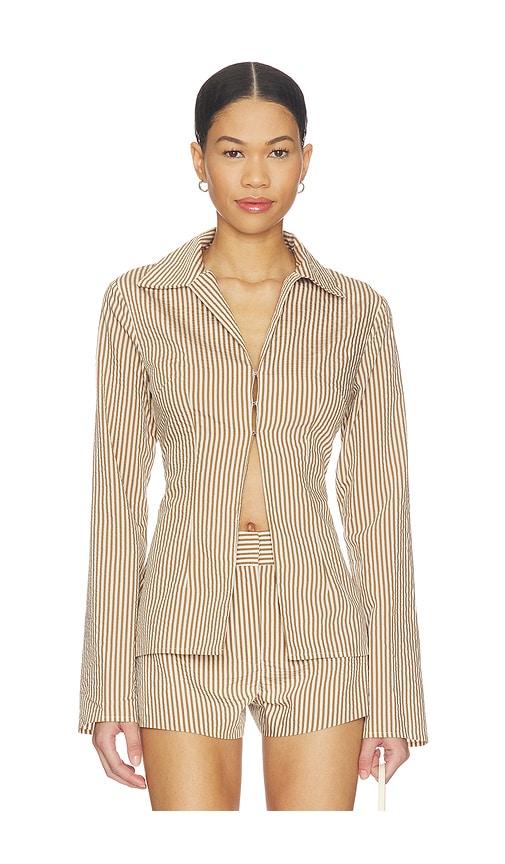all the ways reed top in brown,white. - size l (also in xxs, xs, s, m, xl)