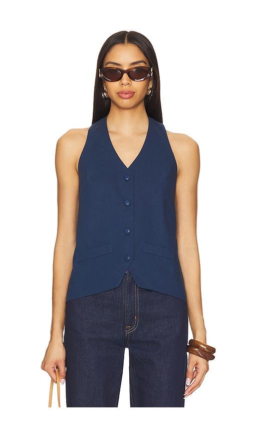 all the ways rhae open back vest in navy. - size l (also in xl)