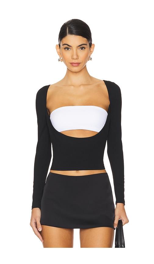 all the ways rocco cut out top in black. - size m (also in xl)
