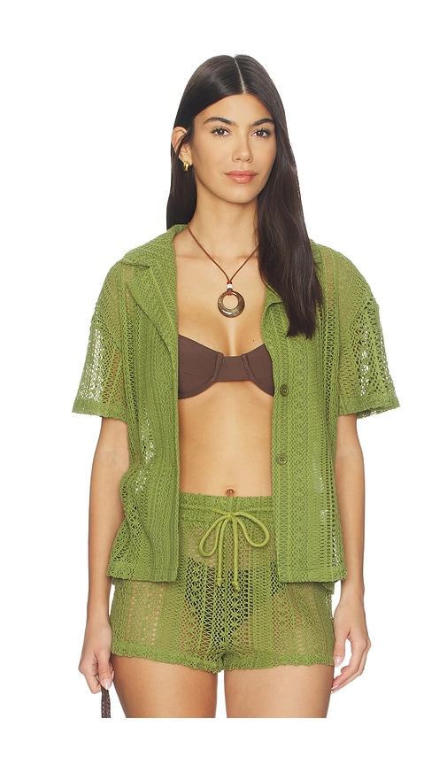 all the ways rosie button up top in olive. - size l (also in xs, xxs, s, m)