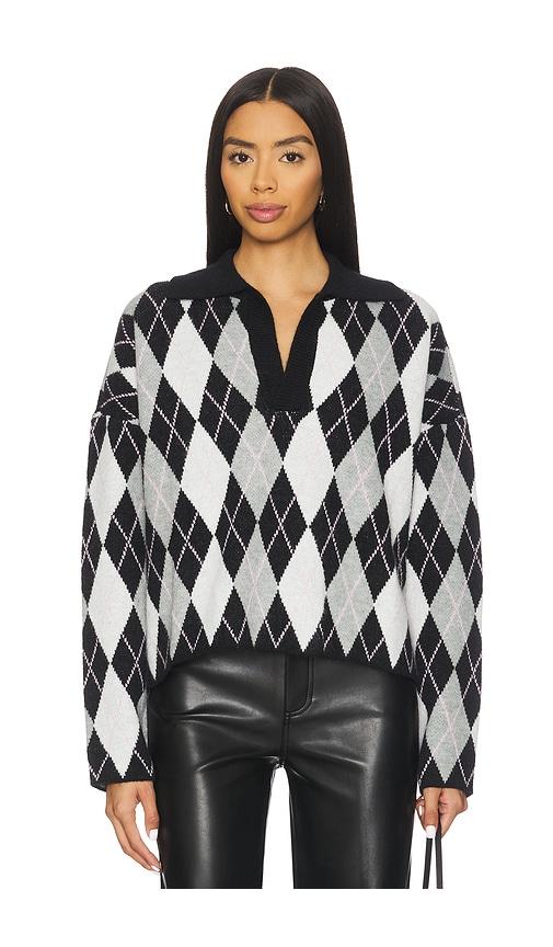 all the ways sara argyle sweater in black. - size m (also in s)