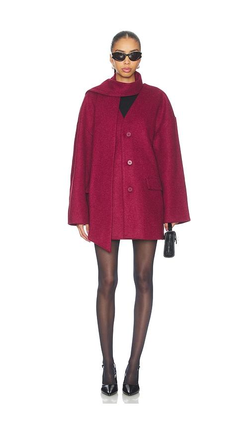 all the ways stevie scarf coat in burgundy. - size s (also in xs)