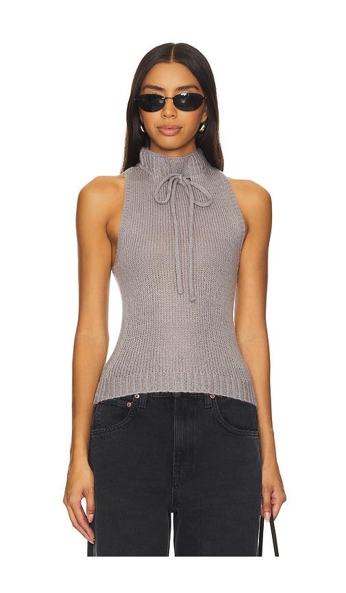 all the ways suki knit top in grey. - size m (also in s)