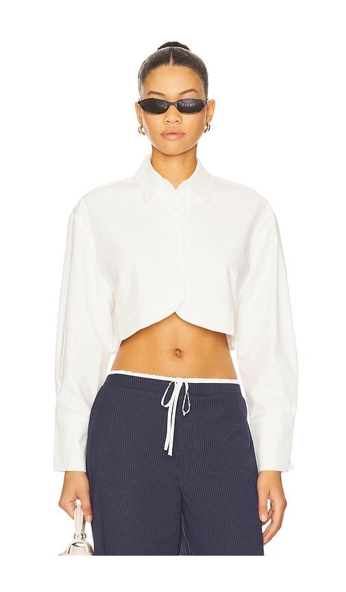 all the ways tara button up top in white. - size l (also in xs, s, m, xl)