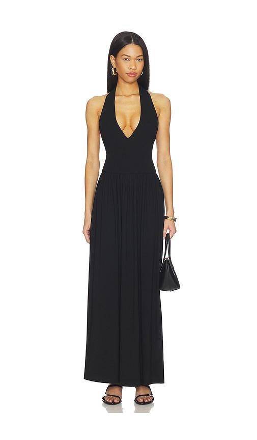 all the ways tenley halter maxi dress in black. - size l (also in xs, s, m, xl)