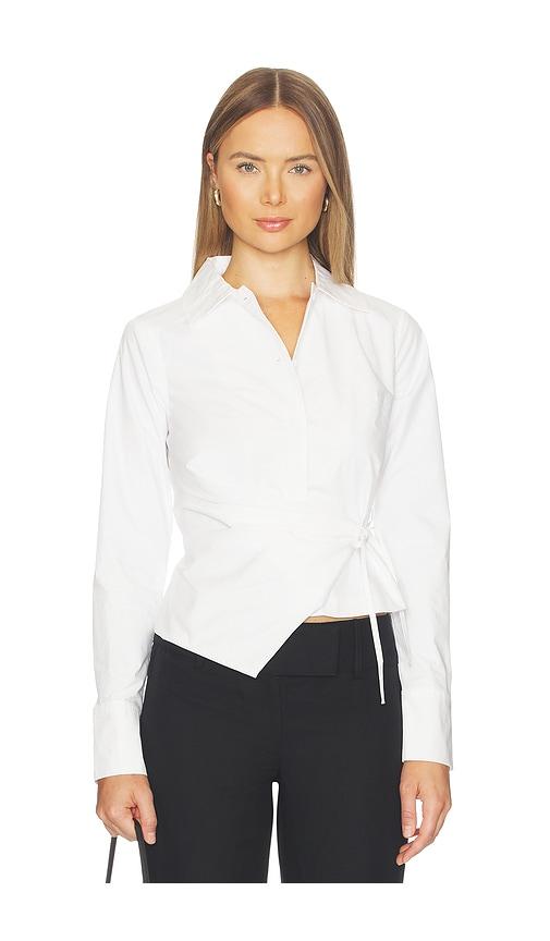all the ways xandra wrap top in white. - size s (also in xs, xl)