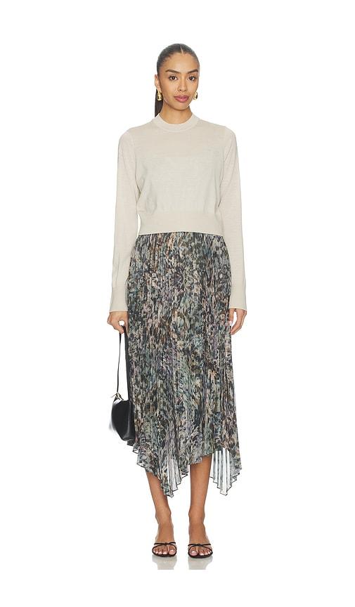 allsaints anni dress in beige,slate. - size l (also in xs, s, m)