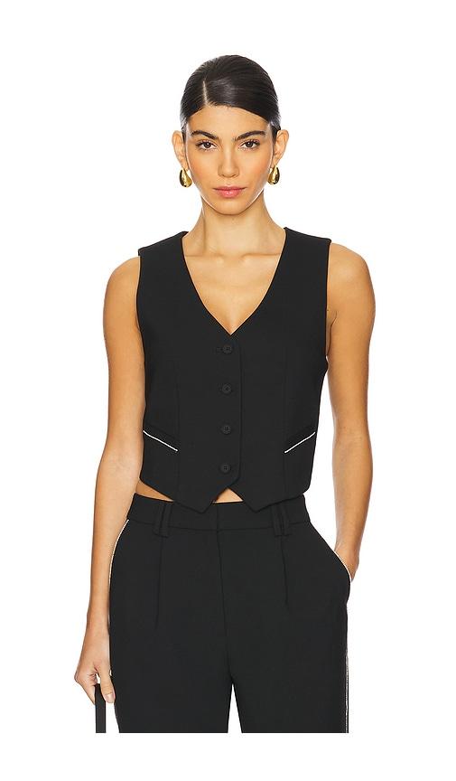 allsaints atlas krys waistcoat in black. - size 0 (also in 8, 12)