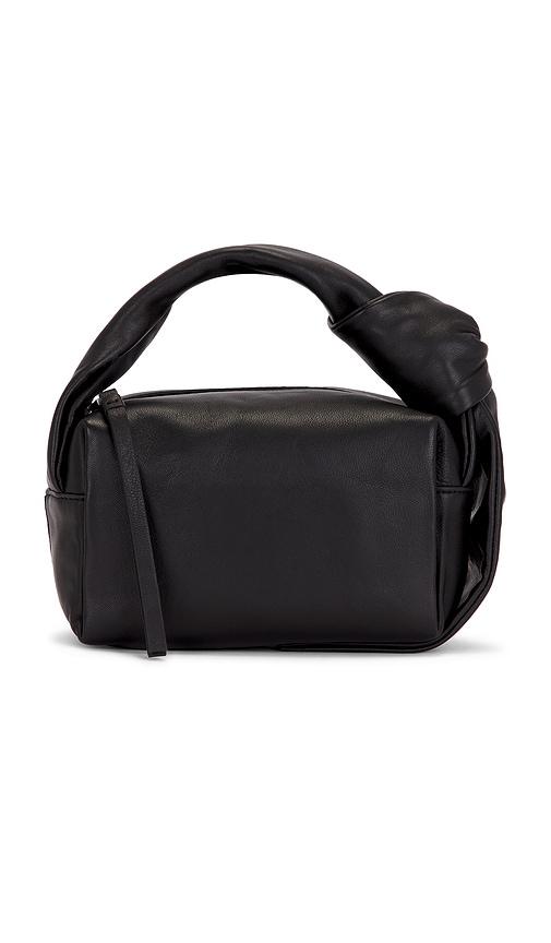 allsaints effie knot micro bag in black.