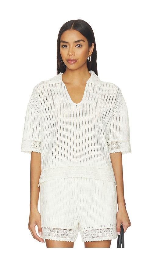 allsaints elma crochet top in white. - size m (also in xs, s)
