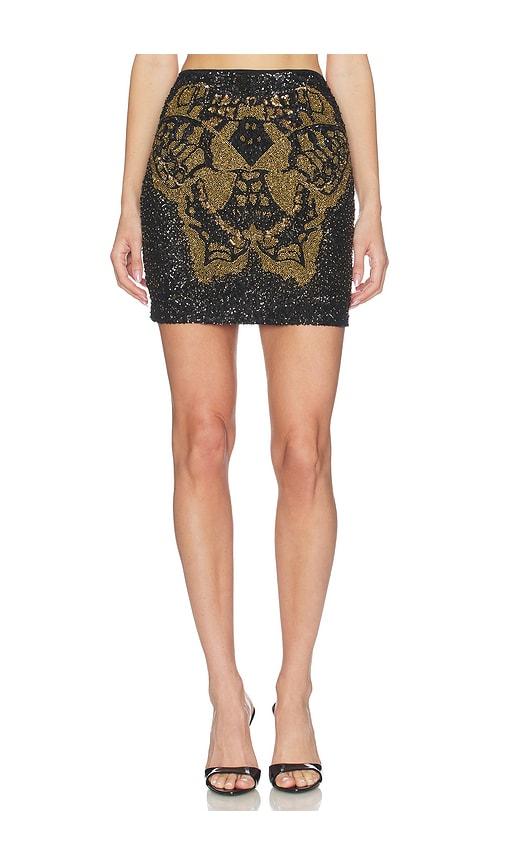 allsaints jamilia embellished skirt in black. - size 0 (also in 2)