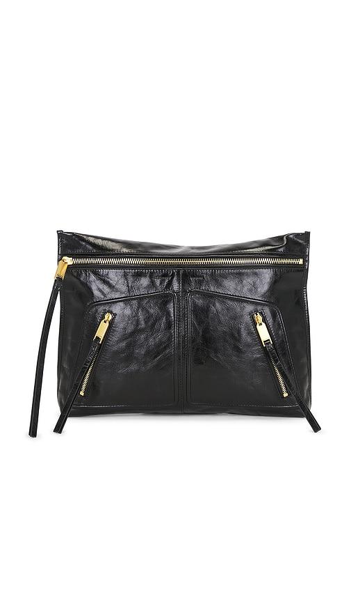 allsaints jean rey pouch in black.