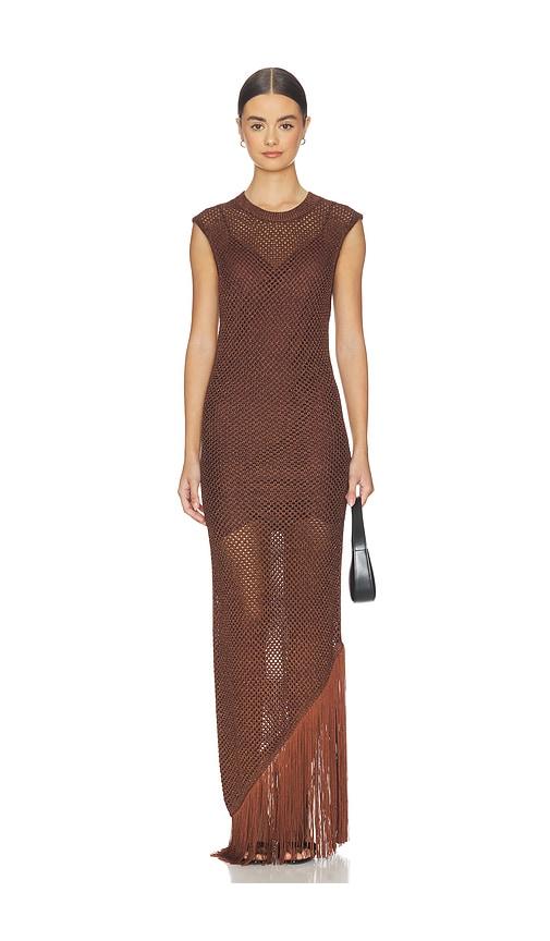 allsaints jessie dress in brown. - size m (also in xs, s)
