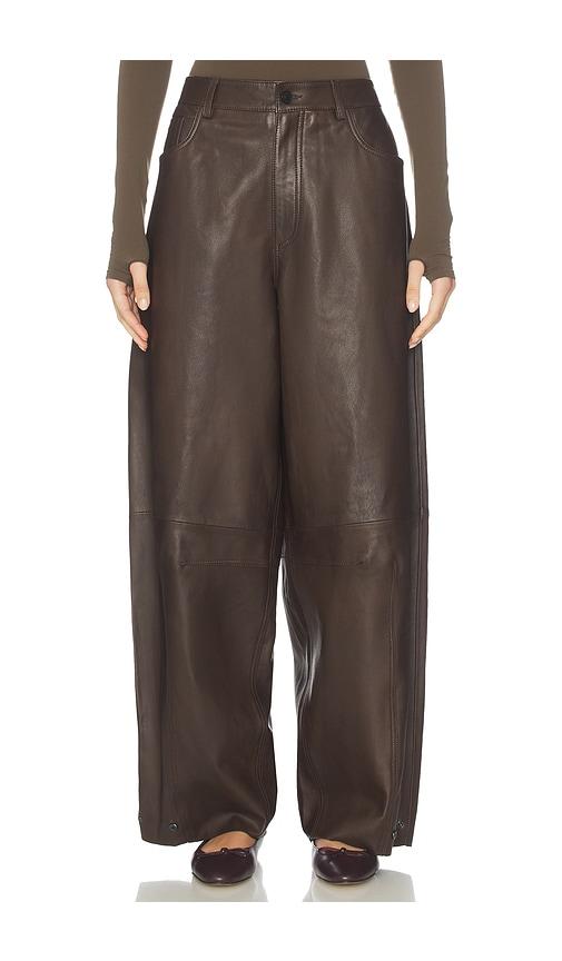 allsaints jett lea trouser in brown. - size 0 (also in 4)