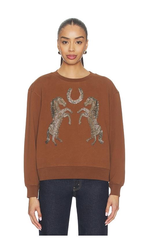 allsaints luck pippa sweater in cognac. - size m (also in xs, s)