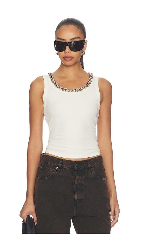 allsaints lucy tank top in cream. - size l (also in xs, s, m)