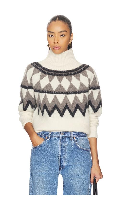 allsaints tara sweater in cream,black. - size l (also in m, s)