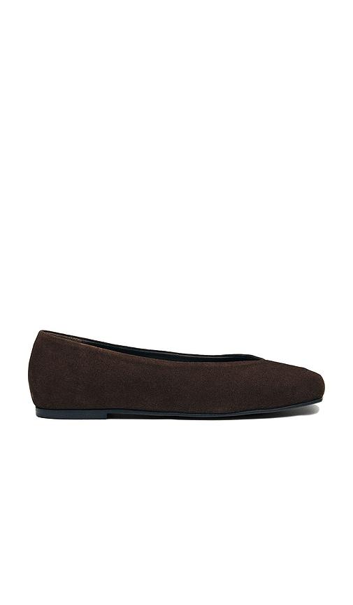 alohas katia suede ballet flat in chocolate. - size 36 (also in 39, 40)