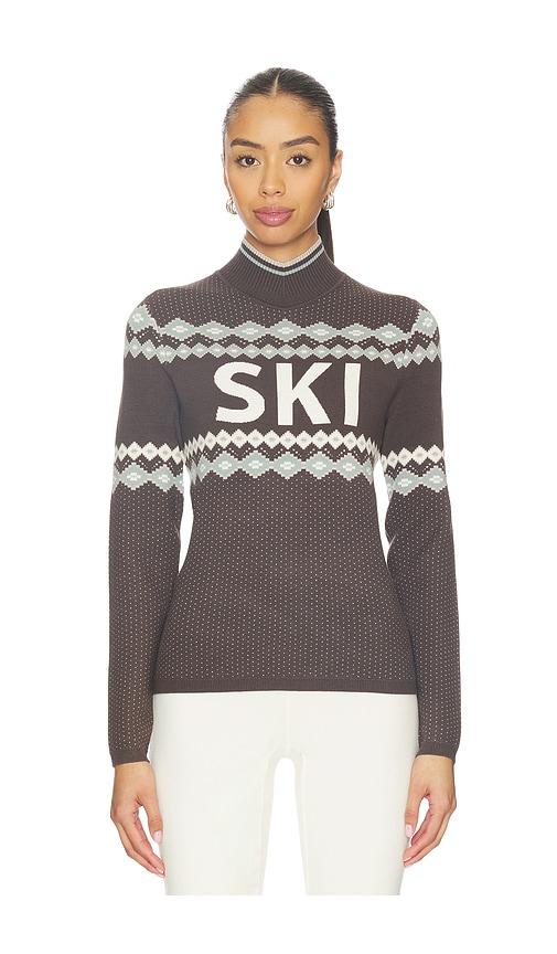 alp n rock goldie mock neck sweater in brown. - size l (also in m, s, xs)