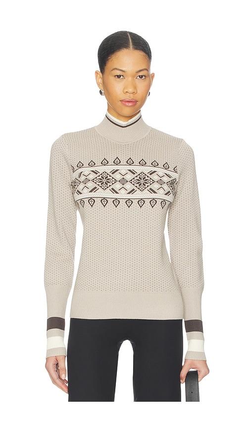 alp n rock holly mock neck sweater in taupe. - size l (also in s, m)