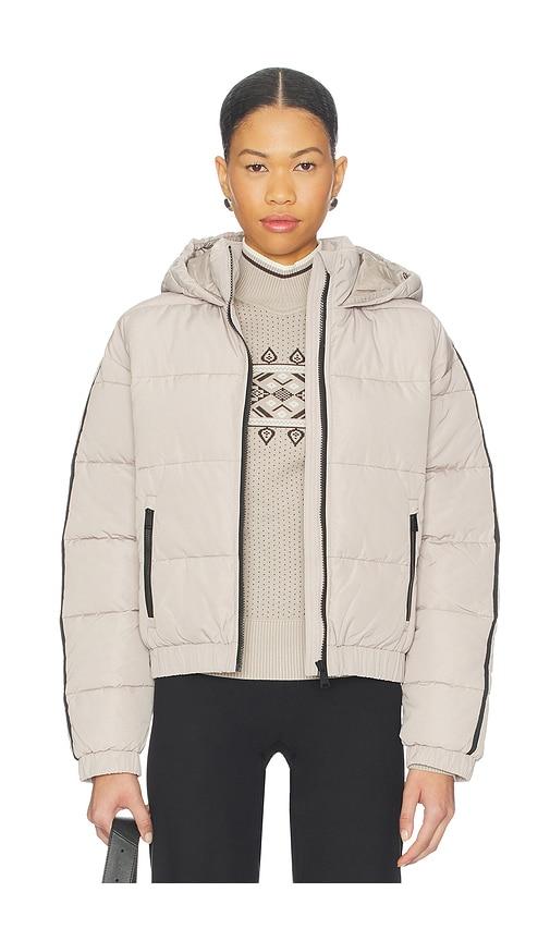 alp n rock whitney puffer jacket in taupe. - size l (also in m)